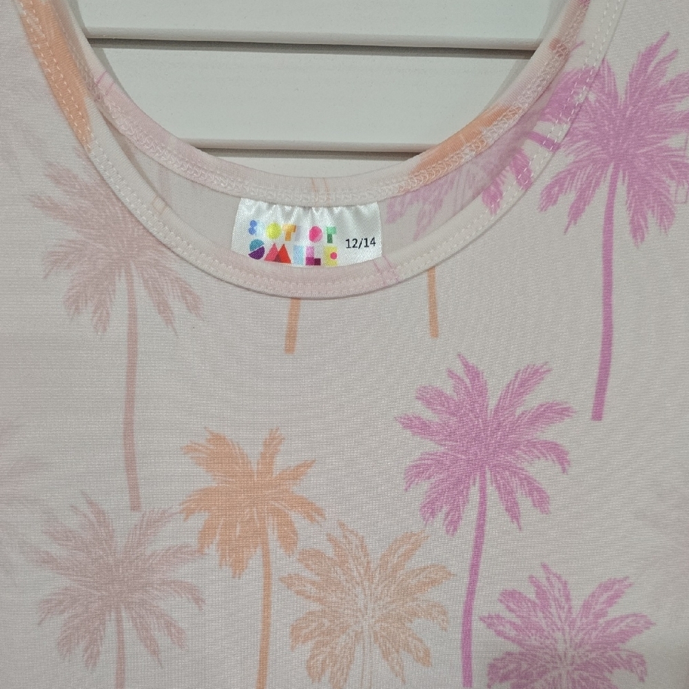 Dot Dot Twirl Dress - Pink Palm Trees - Picture 2 of 3